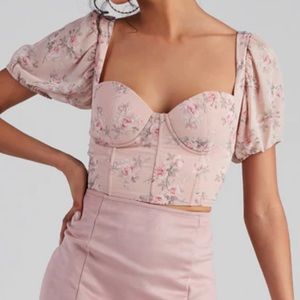 Windsor floral cropped bustier